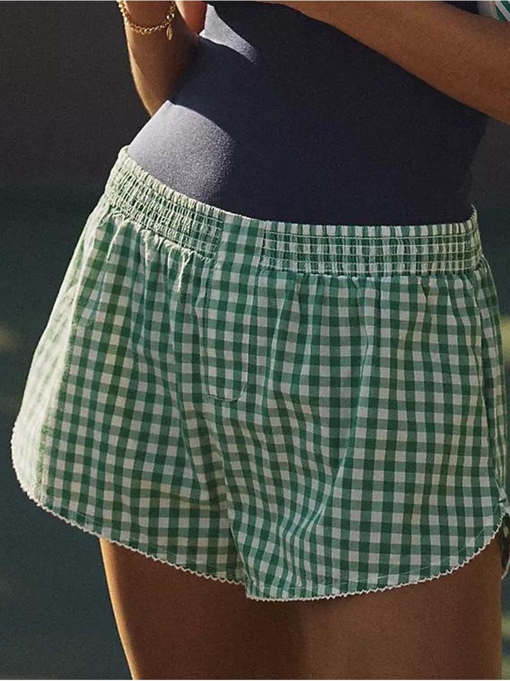 By Anthropologie Printed Cotton Pyjama Boxer Shorts